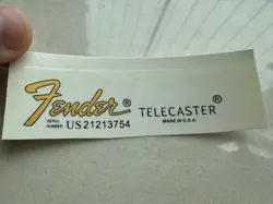 2PCS WATERSLIDE TRANSFER HEADSTOCK DECALS FIT FOR FENDER TELECASTER GUITAR BASS