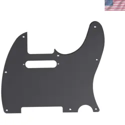 BLACK MATTE 8-HOLE TELECASTER PICKGUARD FOR FENDER STANDARD TELE - PVC MATERIAL