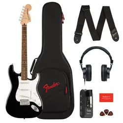 SQUIER BY FENDER SQUIER AFFINITY SERIES STRATOCASTER MUSTANG MICRO PACK BLACK SE