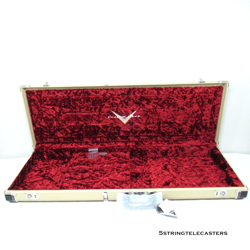 FENDER CUSTOM SHOP GUITAR CASE USA G&G CREAM BLK STRAT TELE ELECTRIC GUITAR CASE