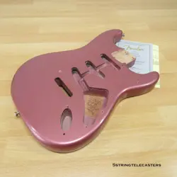 FENDER CUSTOM SHOP LTD ED 64 RELIC STRATOCASTER BODY BURGUNDY MIST MET NITRO