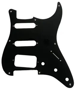 FOR FENDER 8 HOLE STRATOCASTER START HSS STYLE GUITAR PICKGUARD 1 PLY BLACK