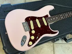 2022 FENDER MOD SHOP STRATOCASTER SHELL PINK REVERSE HEAD NO RESERVE AUCTION