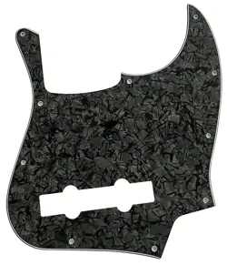 FOR FENDER USA/MEXICAN 5 STRING JAZZ BASS GUITAR PICKGUARD 4 PLY BLACK PEARL
