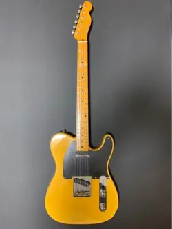 FENDER JAPAN ELECTRIC GUITAR TELECASTER COLOR YELLOW USED WITH GIG BAG FROM JAPA