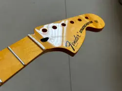 22 FRET STRAT ELECTRIC GUITAR NECK YELLOW MAPLE FOR DIY FENDER REPLACE BIG HEAD