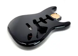 REPLACEMENT BODY FOR FENDER STRATOCASTER STRAT, ALDER - BLACK
