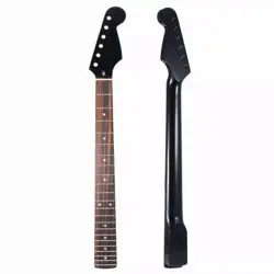 BLACK 22 FRETS ELECTRIC GUITAR NECK ROSEWOOD MAPLE FOR FENDER STRAT REPLACEMENT
