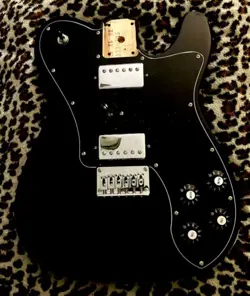 OEM FENDER SQUIER TELE DELUXE FULLY LOADED BODY BLACK TELECASTER ELECTRIC GUITAR