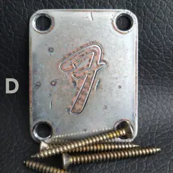 FENDER VINTAGE F NECK PLATE 0991448100 STRATOCASTER TELECASTER *AGED² (D)