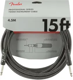 FENDER PROFESSIONAL SERIES 15' TWEED INSTRUMENT CABLE - GRAY
