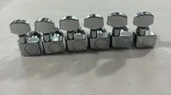 2012 FENDER STRATOCASTER STANDARD INLINE-6 TUNING PEGS TUNERS TWO-PIN CHROME