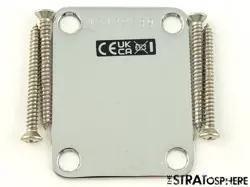 USA FENDER JOHNNY MARR JAGUAR NECK PLATE, CHROME VINTAGE SER# PLATE