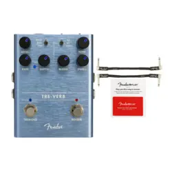 FENDER TRE VERB DIGITAL REVERB TREMOLO PEDAL WITH CABLE AND PREPAID CARD