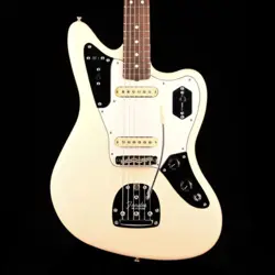 PRE OWNED FENDER ARTIST SERIES JOHNNY MARR JAGUAR OLYMPIC WHITE WITH OHSC