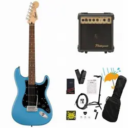 SQUIER BY FENDER SONIC STRATOCASTER LAUREL FB BK PG CALIFORNIA BLUE PG-10 AMPLIF