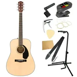 FENDER CD-60S DREADNOUGHT WALNUT FINGERBOARD NATURAL ACOUSTIC GUITAR INTRODUCTOR