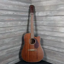 FENDER CD-60SCE ALL MAHOGANY ACOUSTIC GUITAR AS IS