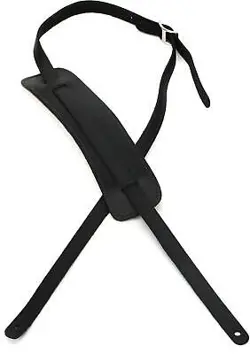 FENDER DELUXE VINTAGE LEATHER STRAP - BLACK
