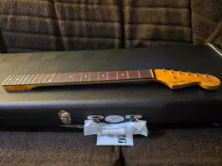 RARE FENDER CUSTOM SHOP WW10 STRATOCASTER NECK SLAB ROSEWOOD LOADED FLAMED NECK