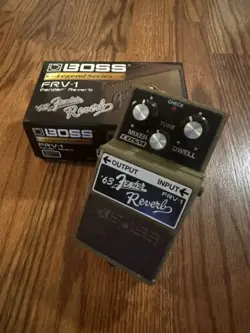 BOSS FRV-1 '63 FENDER REVERB GUITAR EFFECTS PEDAL TESTED
