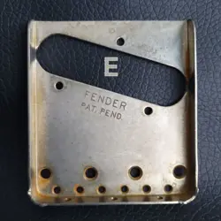 FENDER TELECASTER TELE AMERICAN BRIDGE PLATE VINTAGE 005-4162-049 *AGED (E)