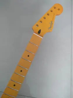 MATTE YELLOW ELECTRIC GUITAR NECK MAPLE 22 FRET FOR FENDER ST REPLACEMENT