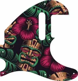 WD CUSTOM PICKGUARD FOR FENDER ACOUSTASONIC TELECASTER #GAL01 ALOHA TIKI GRAPHIC