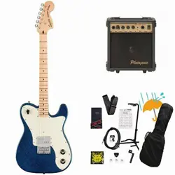 SQUIER BY FENDER LIMITED EDITION PARANORMAL ESQUIRE DELUXE BLUE SPARKLE PG-10 AM