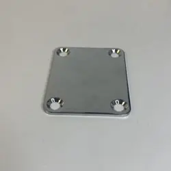 GUITAR FENDER STYLE CHROME NECK PLATE FOR STRAT