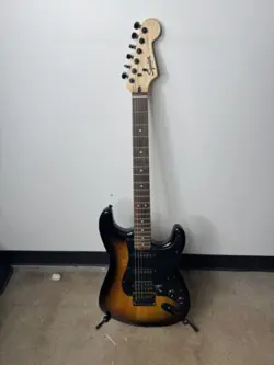 FENDER STRATOCASTER SQUIER BULLET STRAT ELECTRIC GUITAR SUNBURST