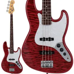 FENDER JAPAN HYBRID II 2024 COLLECTION JAZZ BASS QUILT RED BERYL