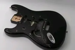 2013 FENDER STANDARD STRATOCASTER LEFT HANDED LEFTY BLACK STRAT GUITAR BODY