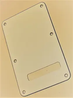 FENDER PLAYER STRATOCASTER 3 PLY PARCHMENT TREMOLO COVER WITH MOUNTING SCREWS