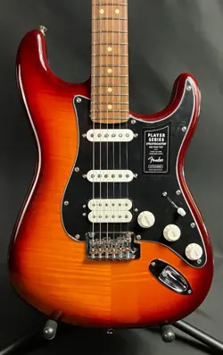 FENDER PLAYER STRATOCASTER HSS PLUS TOP ELECTRIC GUITAR TOBACCO SUNBURST FINISH