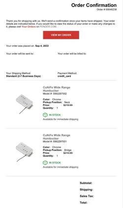 RANGE HUMBUCKERS TELE