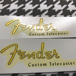 2PCS VINTAGE & FENDER - TELE GUITAR WATERSLIDE TRANSFER HEADSTOCK LOGO DECAL