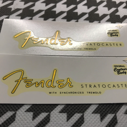 2PCS VINTAGE SUITABLE FOR FENDER STRAT  WATERSLIDE TRANSFER HEADSTOCK LOGO DECAL