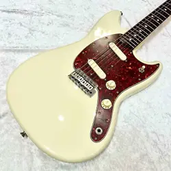 FENDER CHAR MUSTANG OLYMPIC WHITE USED 2021 BASSWOOD BODY MAPLE NECK W/SOFT CASE