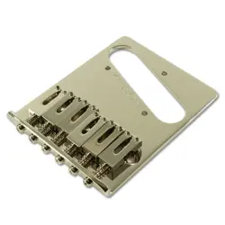 NEW - KLUSON 6-SADDLE BRIDGE FOR FENDER TELE, STEEL SADDLES, NICKEL - KCTBS-N