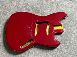1966 FENDER MUSICMASTER DUO SONIC GUITAR BODY RED 4 LB 4 OZ