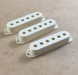 3 VINTAGE PICKUP COVERS FENDER JAPAN MIJ STRAT STRATOCASTER NATURAL RELIC #31276