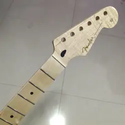 LOW  22FRET STRAT ELECTRIC GUITAR NECK FLAME MAPLE FOR DIY FENDER REPLACE GLOSS