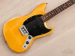 1977 FENDER MUSICMASTER VINTAGE OFFSET GUITAR OLYMPIC WHITE W/ CASE