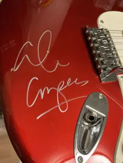 FENDER STRAT SQUIER ELECTRIC GUITAR - ALICE COOPER AUTOGRAPHED