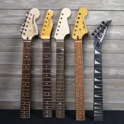 FENDER SQUIER AND JACKSON ASSORTED DAMAGED GUITAR NECK LOT