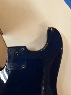 LOT OF 2 ~ FENDER DELUXE STRATOCASTER ALDER BODY. BLUE & RED