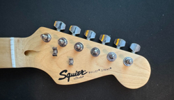 NEW MAPLE ELECTRIC GUITAR NECK W/ TUNERS FITS FENDER SQUIRE BULLET STRAT