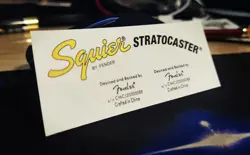 2PCS WATERSLIDE TRANSFER HEADSTOCK DECALS STICKER FOR FENDER STRAT SQUIER GUITAR