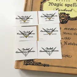 2PCS FENDER TELE STRAT CUSTOM SHOP V GUITAR WATERSLIDE TRANSFER HEADSTOCK DECALS